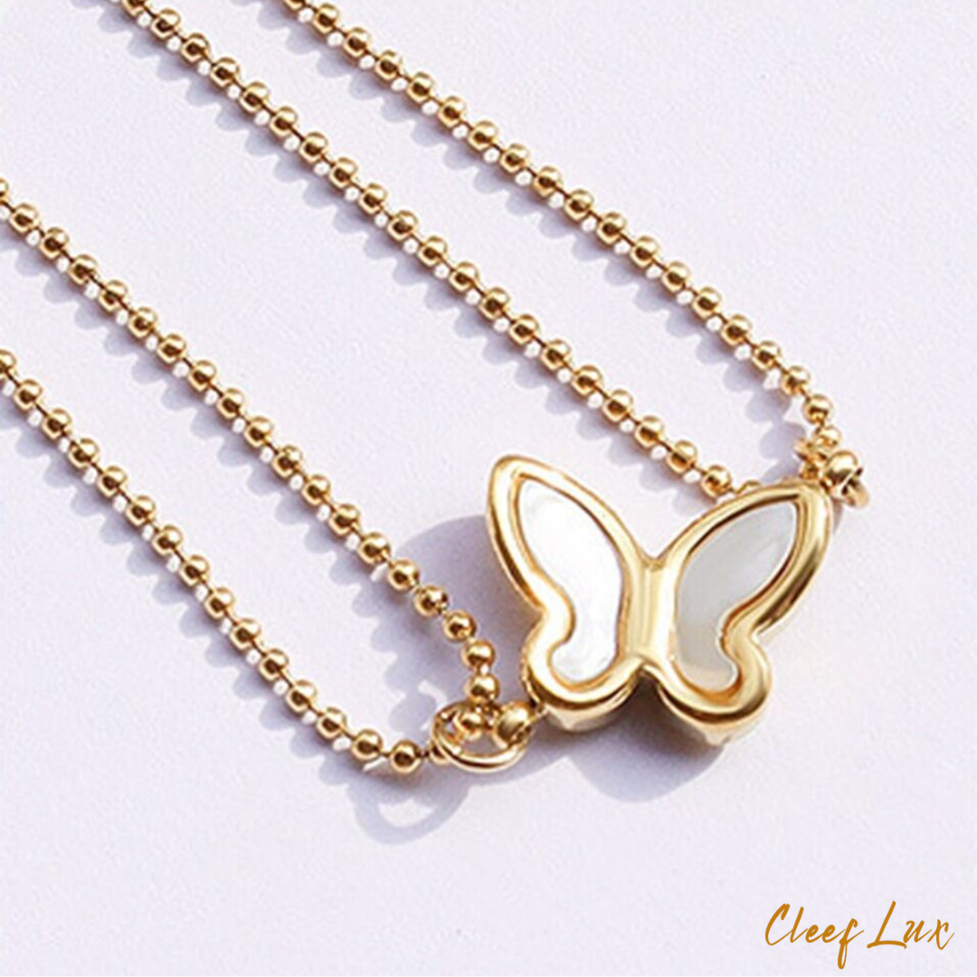 CleefLux™ Butterfly Double Layer Anklet
