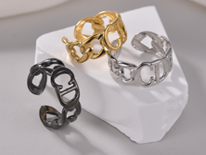 CleefLux™  Viral Adjustable CD Ring