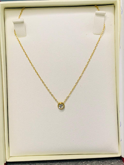 CleefLux™ Single Diamond Pendant (Gold/Silver)
