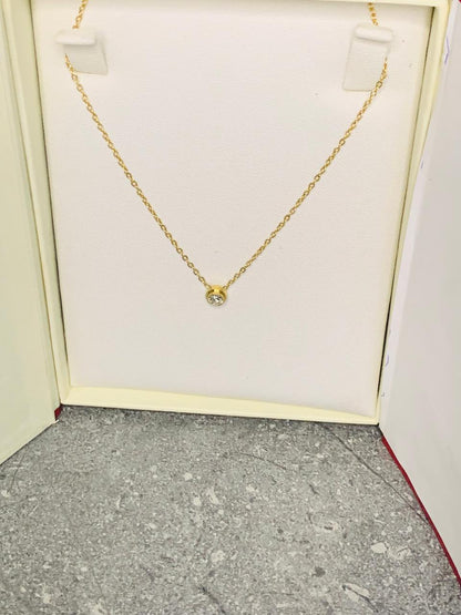 CleefLux™ Single Diamond Pendant (Gold/Silver)