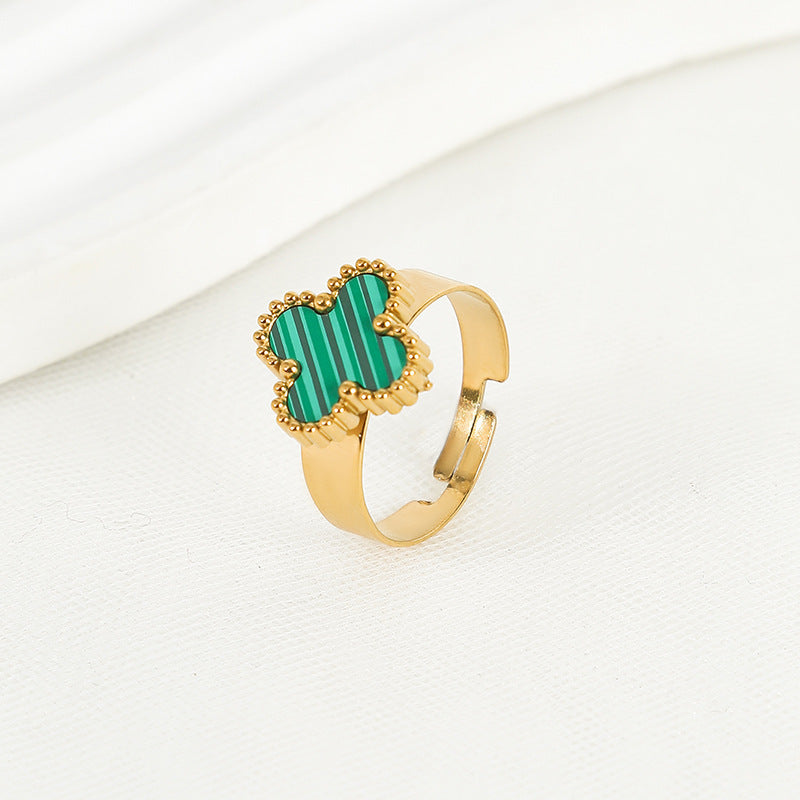 CleefLux™  Viral Adjustable Clover Ring (4 Leaf)